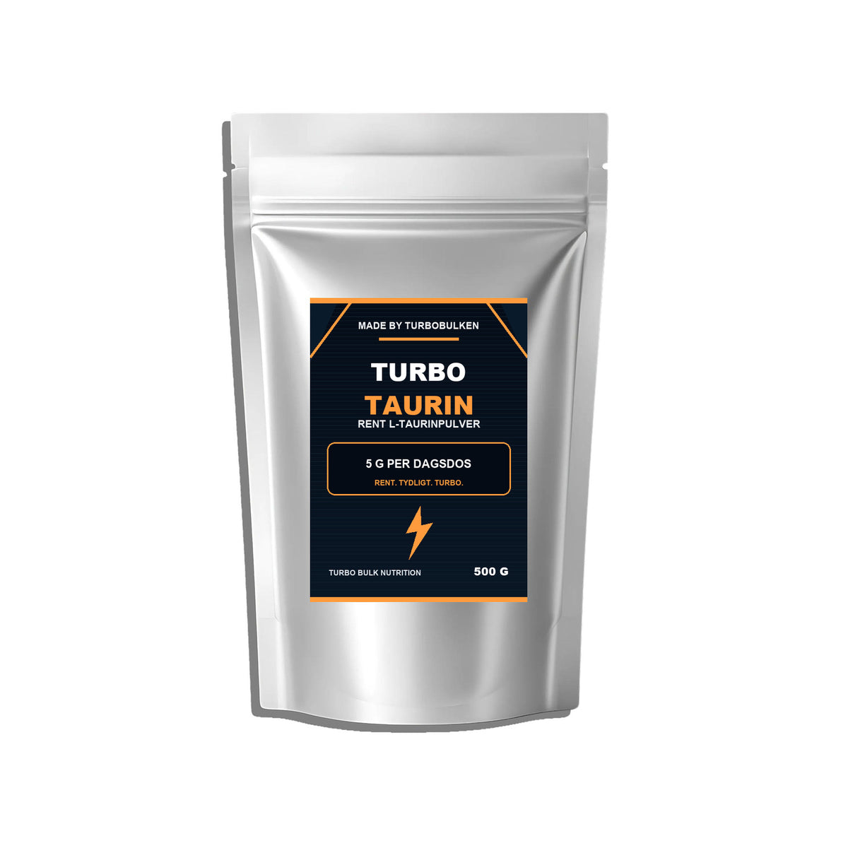 Turbo Taurin 500 g – ny produktbild framifrån